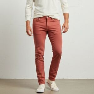 LEVI STRAUSS #513 Limited Edit. Super Rare Salmon Red Denim Jeans